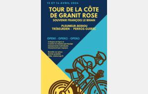 Tour Cycliste de la Côte de Granit Rose samedi 13 et dimanche 14 avril 2024