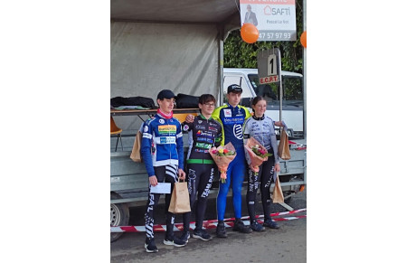 Résultats du 30/31 Octobre et 1 Novembre 2021 : Hervé Prud'homme 2 ème au Cyclo Cross de Trémel, Anaëlle Hémon 2 ème et Elodie Hémon 3 ème à Ergué Gabéric        