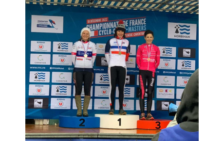 Résultats du 17/18 Décembre 2022 : Elodie Hémon 3ème Masters Femmes 3 et Hervé Prud'homme 3ème Masters 6 au Championnat de France Masters Cyclo Cross à Quilneuc-Carentoir 