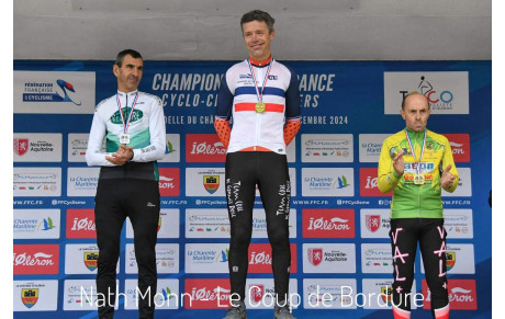 Résultats du 01 Décembre 2024 : Hervé Prud'homme Champion de France Master 6 CX et Elodie Hémon 3eme à Château-d'Oléron 